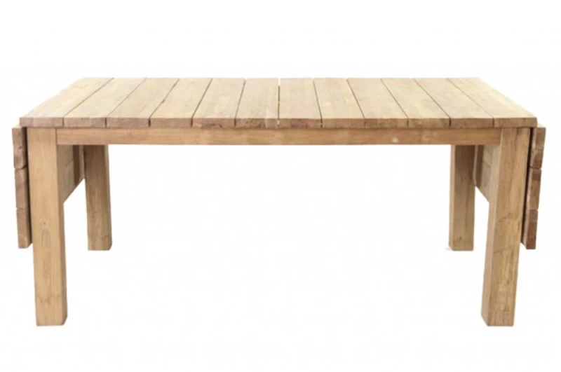 Olumpus τραπέζι με επέκταση από ξύλο teak 180-270x100x78 εκ