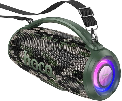 Φορητό Ηχείο Wireless Hoco HA4 Surge Οutdoor TWS V5.3 4500mAh 2x20W με USB Micro SD 3.5mm FM και LED Πράσινο Καμουφλάζ