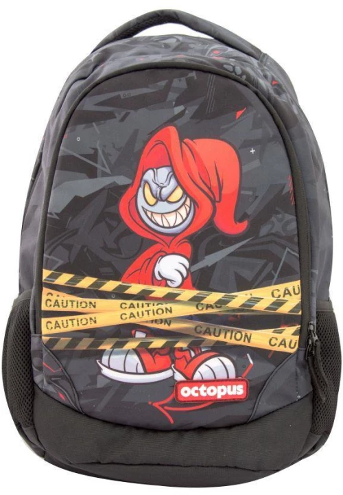 Τσάντα πλάτης CAUTION,Υ45x27x17εκ.  τμχ.