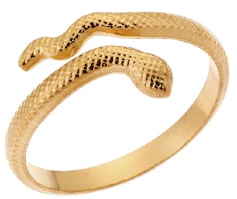 Δαχτυλίδι Senza Gold Plated Steel, με φιδάκι