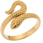 Δαχτυλίδι Senza Gold Plated Steel, με φιδάκι