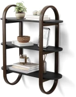 Umbra Bellwood blk ξύλινη ραφιέρα τοίχου 65x24x75