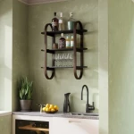 Umbra Bellwood blk ξύλινη ραφιέρα τοίχου 65x24x75