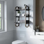 Umbra Bellwood blk ξύλινη ραφιέρα τοίχου 65x24x75