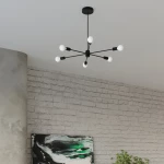 Κρεμαστό φωτιστικό Lango 6,μαύρο,6xE27/60w