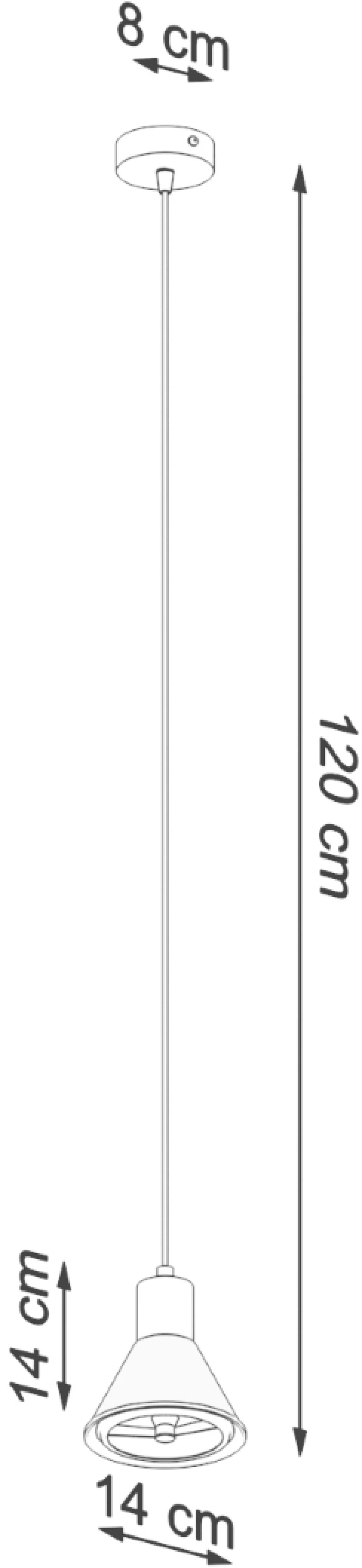 Sollux Κρεμαστό φωτιστικό Taleja 1,ατσάλι,1xES111