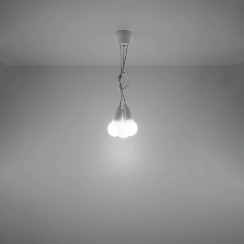 Κρεμαστό φωτιστικό Diego 3,PVC, 3xE27/60w