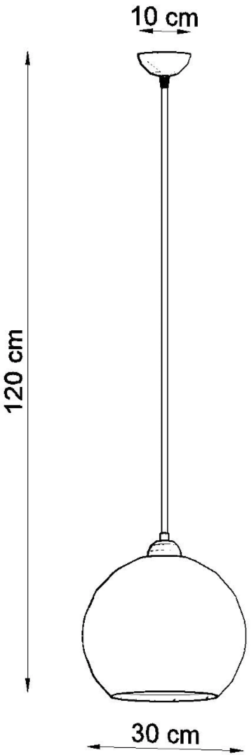 Κρεμαστό φωτιστικό Ball 1,διαφανο,1xE27/60w