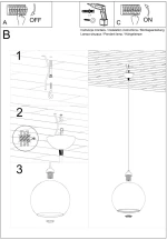 Κρεμαστό φωτιστικό Ball 1,διαφανο,1xE27/60w