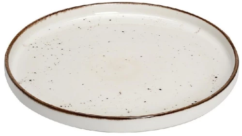 Terra Cream πιάτο ρηχό φαγητού μπεζ απόχρωσης σετ έξι τεμαχίων 26 εκ