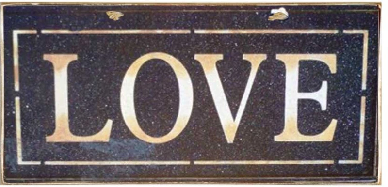 Χειροποίητο διακοσμητικό πινακάκι love 26x13 εκ
