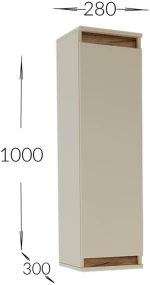 Σύνθεση τηλεόρασης Lilu Μπεζ-Σκούρο Δρυς 175x37x131cm