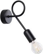 Sollux Φωτιστικό τοίχου LOOP μαύρο,ατσάλι,Ε27 1xmax 15W LED