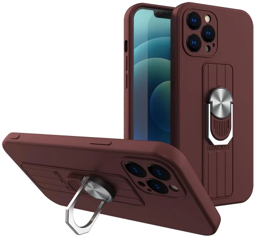 TechWave Ring Silicone case for iPhone 11 Pro brown