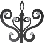 Arti e Mestieri Thonet μεταλλική κρεμάστρα τοίχου Υ1.8μ 193871