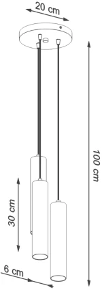 Sollux Κρεμαστό φωτιστικό Lino 3,ξύλο, 3xGU10/40w