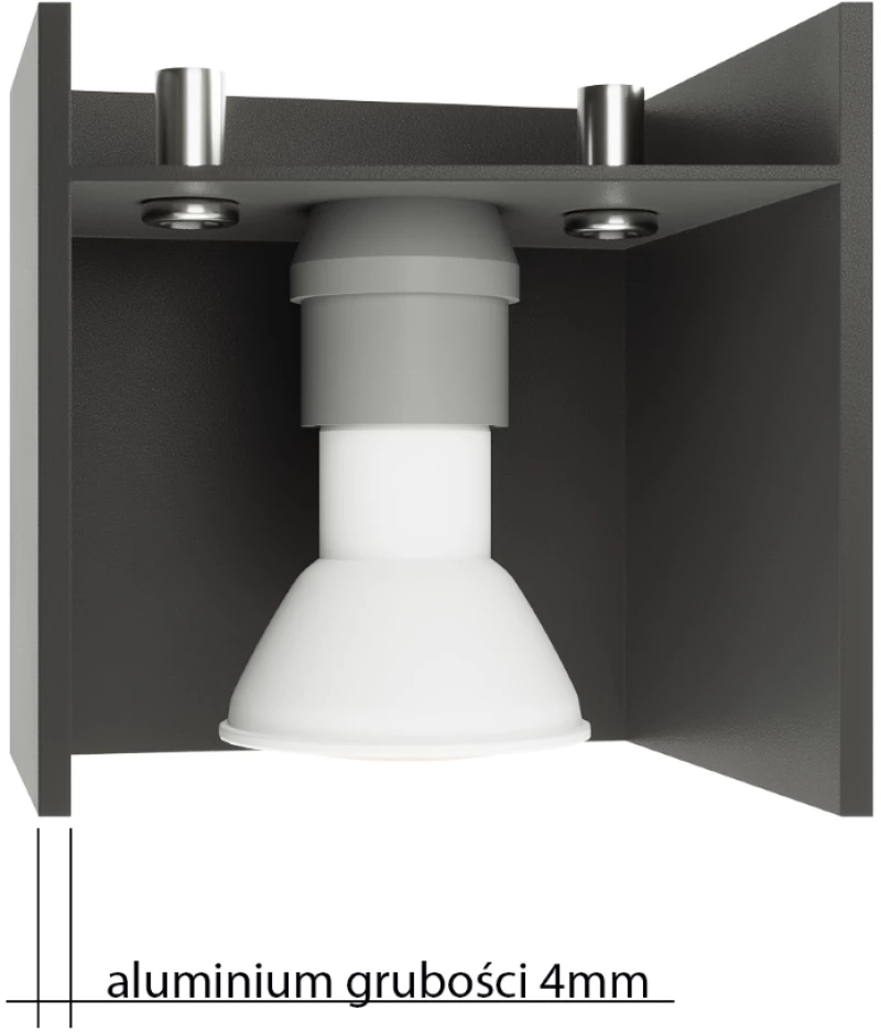 Sollux Φωτιστικό τοίχου Quad 2,αλουμίνιο,2xG9/40w