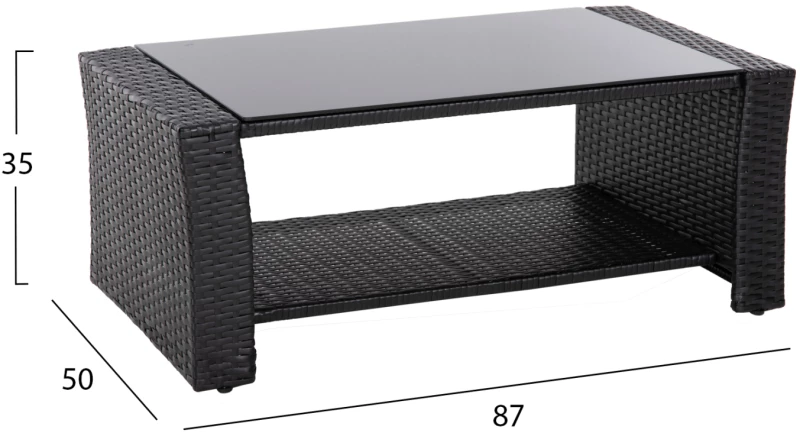 ΣΑΛΟΝΙ ΕΞ.ΧΩΡΟΥ 4ΤΜΧ THORE HM5978 ΣΥΝΘ. RATTAN ΑΝΘΡΑΚΙ-ΜΠΕΖ ΜΑΞΙΛΑΡΙΑ (1 Τεμμάχια)
