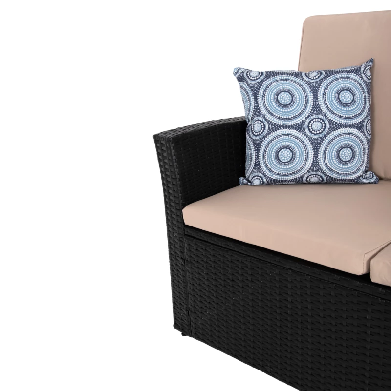 ΣΑΛΟΝΙ ΕΞ.ΧΩΡΟΥ 4ΤΜΧ THORE HM5978 ΣΥΝΘ. RATTAN ΑΝΘΡΑΚΙ-ΜΠΕΖ ΜΑΞΙΛΑΡΙΑ (1 Τεμμάχια)