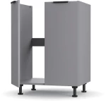 Craft Ντουλάπι Νεροχύτη Γραφίτη 60x48x82cm