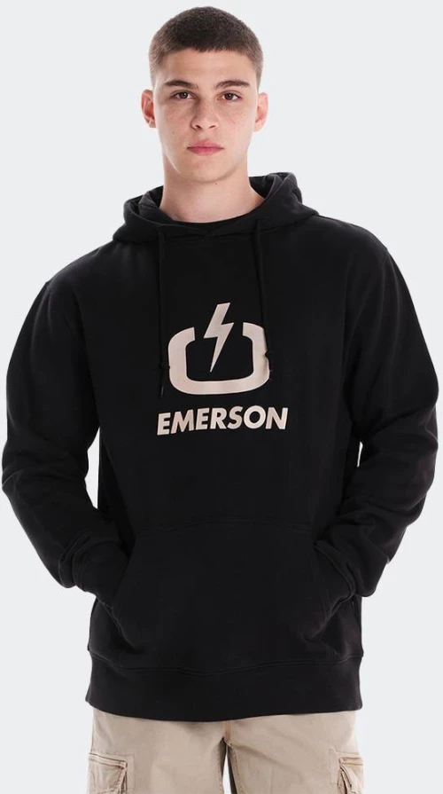 Emerson Men's Classic Logo Pullover Hoodie - 242.EM20.01-BLACK