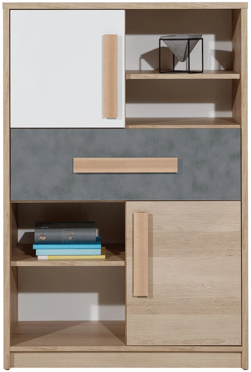 Συρταριέρα Aygo Σονόμα Λευκό 83.1x39.5x124.2cm