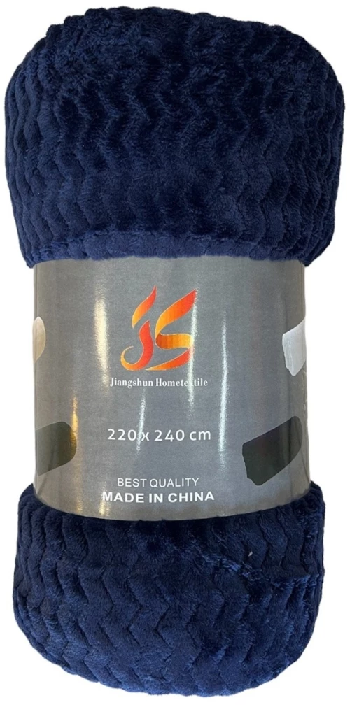 Zic-Zac Κουβέρτα Fleece Υπέρδιπλη 220Χ240 Μπλε