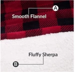 Κουβέρτα Βελουτέ Huggle Plush King Size 70x90εκ κόκκινο καρό