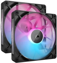 Corsair iCUE LINK RX140 RGB Series, PWM Fan 2 Pack - 140mm, black