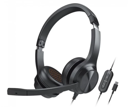 HEADPHONES WITH MICROPHONE CHAT USB