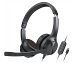 HEADPHONES WITH MICROPHONE CHAT USB