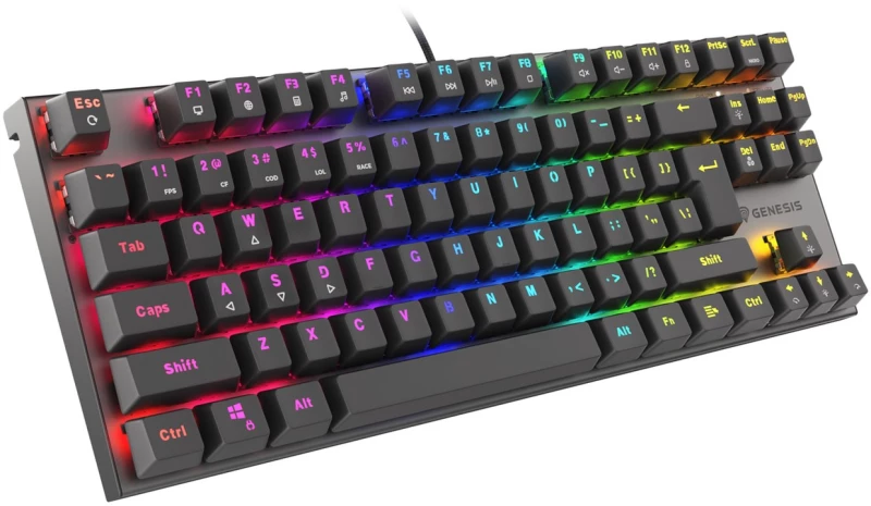 Genesis | THOR 303 TKL | Black | Mechanical Gaming Keyboard | Wired | RGB LED light | US | USB Type-A | 865 g | Replaceable "HOT SWAP" Switches