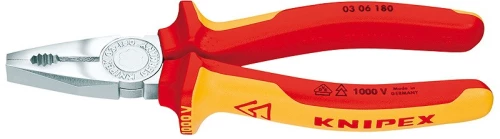 KNIPEX INSULATED UNIVERSAL PLIERS 160mm