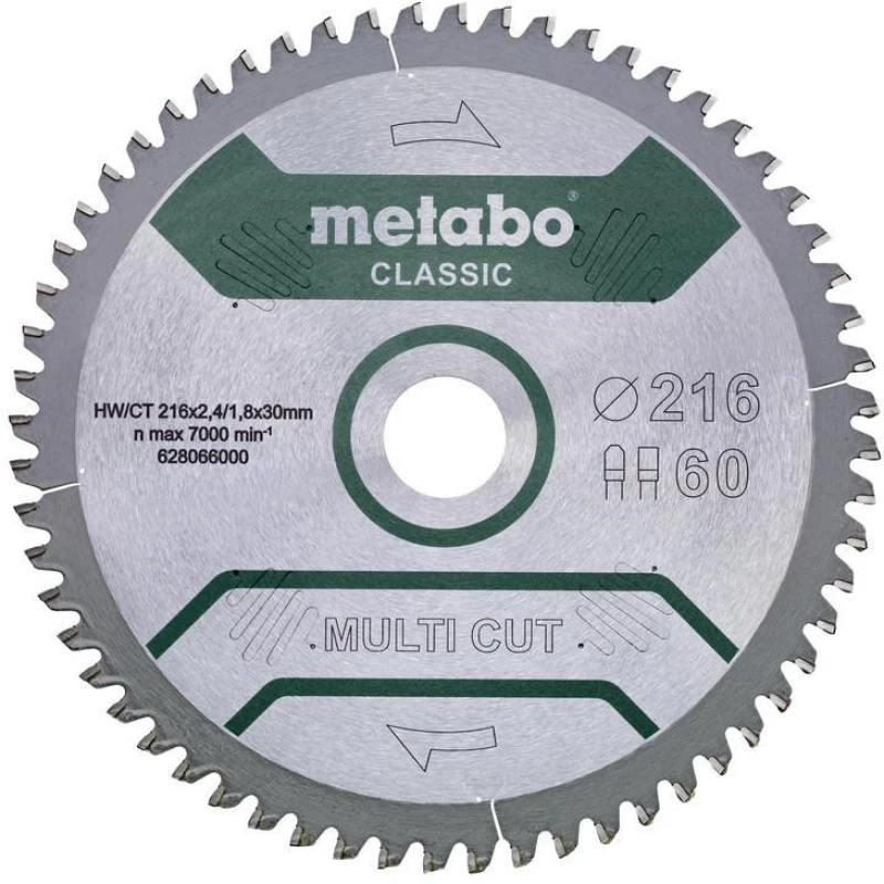METABO CIRCULAR SAW BLADE FZ/TZ 216x30x60Z