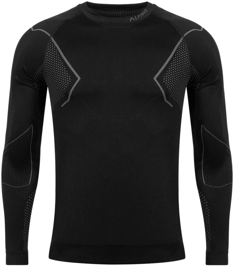 Men's thermoactive sweatshirt Alpinus Active Base Layer black-gray GT43189 S