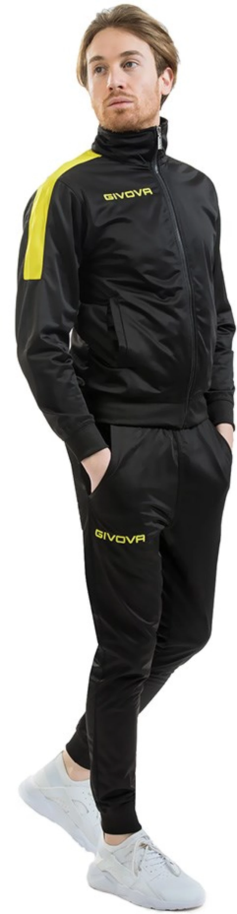 Givova Tuta Revolution Tracksuit Black-Yellow TR033 1007 L