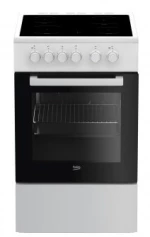 Beko FSS57000GW cooker Freestanding cooker Ceramic Black, White A