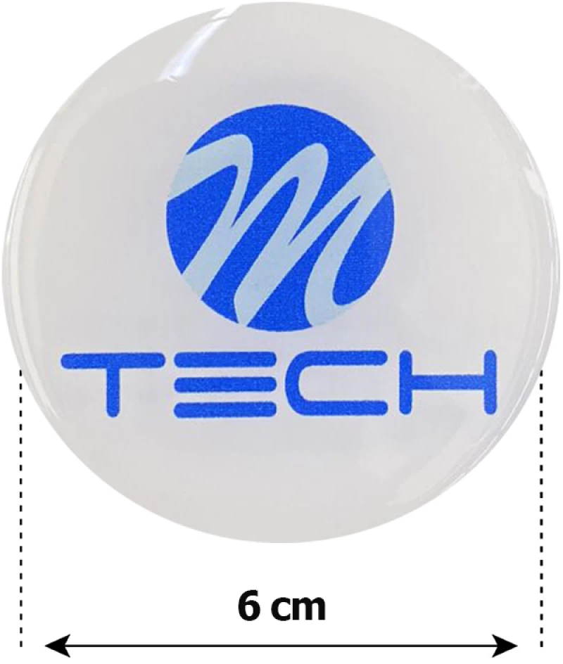 MTECH ΑΥΤΟΚΟΛΛΗΤΑ ΖΑΝΤΩΝ 6 cm ΛΕΥΚΟ/ΜΠΛΕ ΣΜΑΛΤΟΥ - 4 ΤΕΜ.