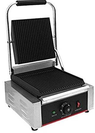 Τοστιέρα επαγγελματική μονή άνω-κάτω ραβδωτή Italstar 500.009