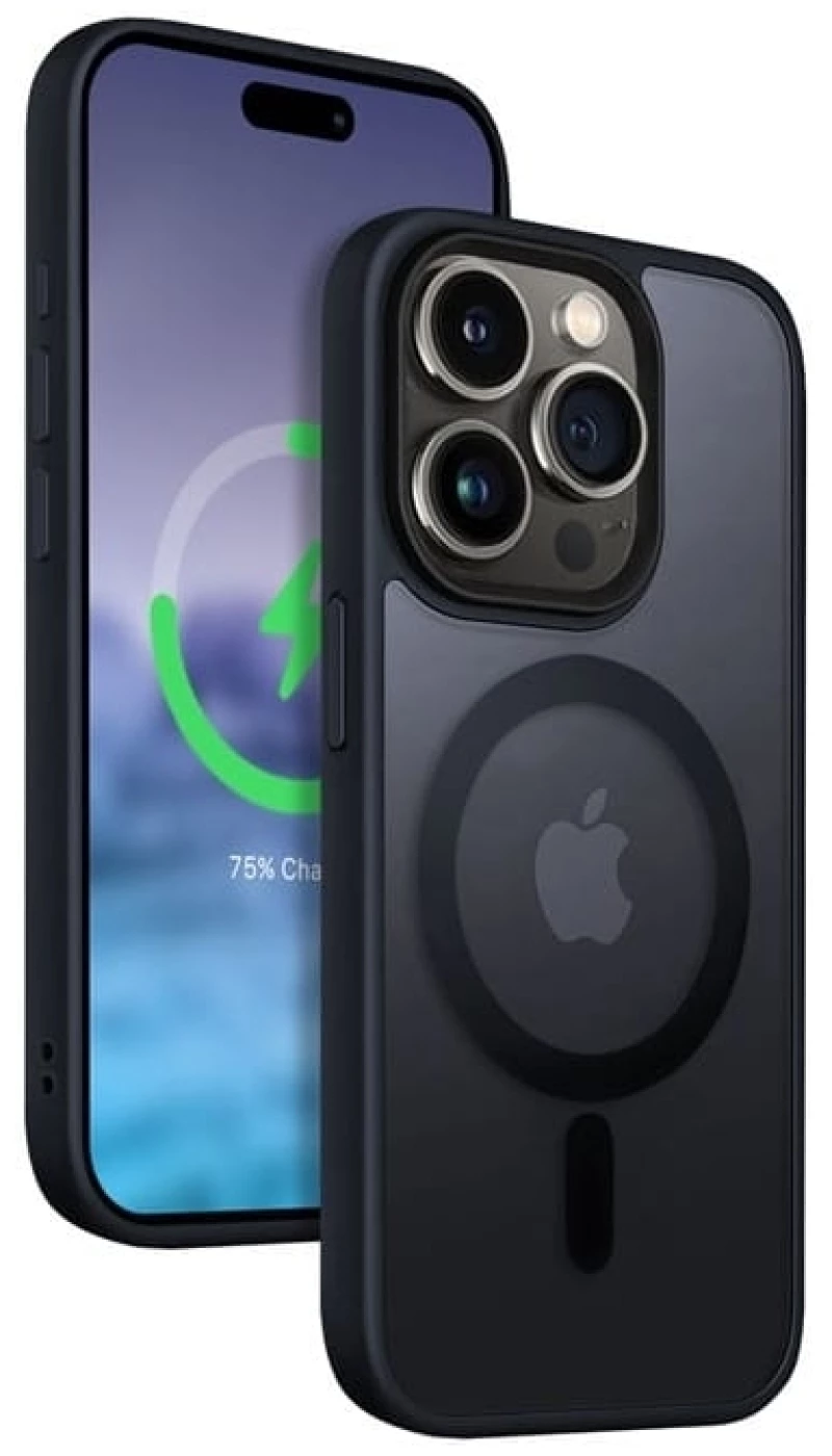 Crong Hybrid Frost Mag Cover Apple iPhone 15 Pro - Navy Blue