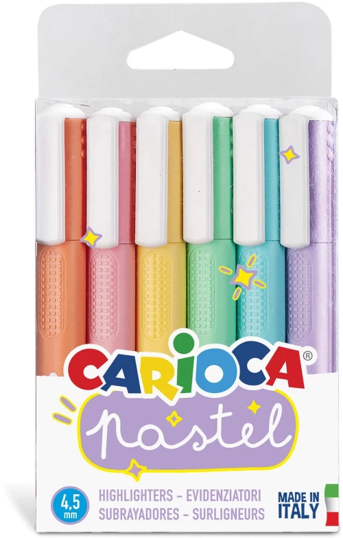441761 CARIOCA ΜΑΡΚΑΔΟΡΟΙ ΥΠΟΓΡΑΜΜΙΣΗΣ ΣΕ ΠΑΣΤΕΛ ΧΡΩΜΑΤΑ 6 ΤΜΧ ΤΕΜ