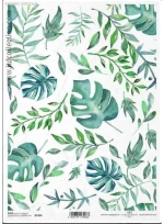 443365 ΡΙΖΟΧΑΡΤΟ "GREEN-BLUE LEAVES" 21X29ΕΚ. (ITD-R1416) ΠΑΚ