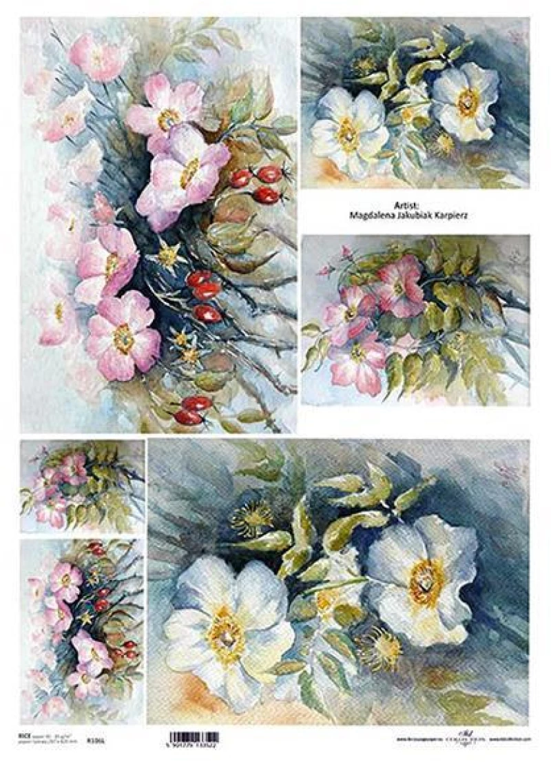 443397 ΡΙΖΟΧΑΡΤΟ "FLOWERS 1" 42X29.7ΕΚ. (ITD-R106L) ΠΑΚ