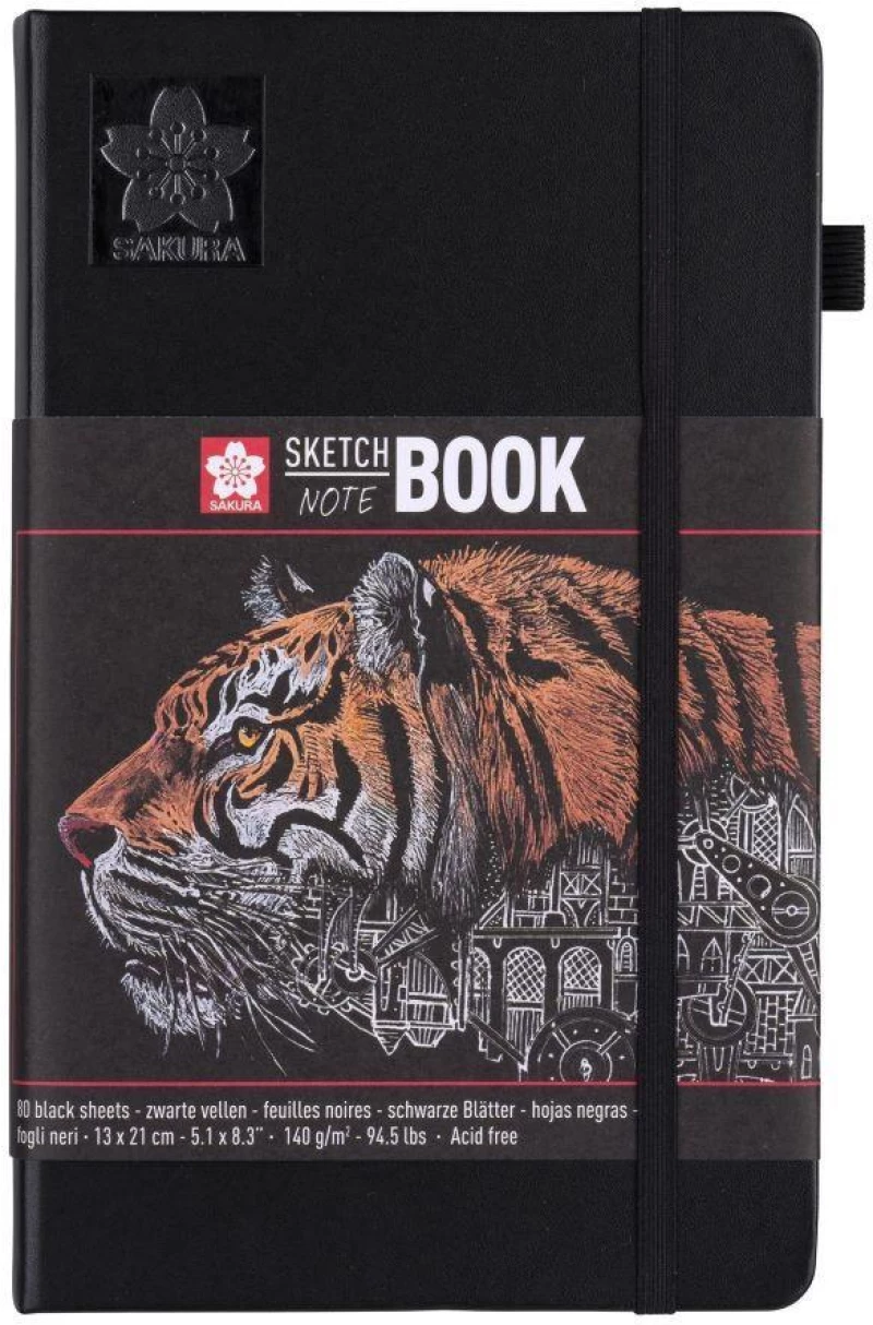452790 SAKURA SKETCH/NOTE BOOK ΜΑΥΡΟ 80ΦΥΛ. 13X21ΕΚ. ΜΕ ΜΑΥΡΟ ΧΑΡΤΙ