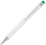 467582 ΣΤΥΛΟ - TOUCH PEN ΑΛΟΥΜΙΝΙΟΥ ΑΣΠΡΟ ΜΕ ΠΡΑΣΙΝΗ ΛΕΠΤΟΜΕΡΕΙΑ Υ14,8XØ1ΕΚ.