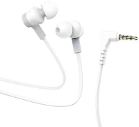 Hands Free Hoco M86 Oceanic Universal Earphones Deep Bass Stereo με 3.5mm Γωνιακό Κονέκτορα Λευκό 1.2m