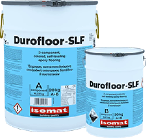 Isomat Durofloor SLF Γκρι Άμμου Έγχρωμη αυτοεπιπεδούμενη εποξειδική επίστρωση δαπέδου, 2 συστατικών 20kg