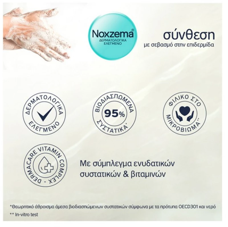 Noxzema Hydrating Rice Milk Refill Κρεμοσάπουνο Ανταλλακτικό 750ml