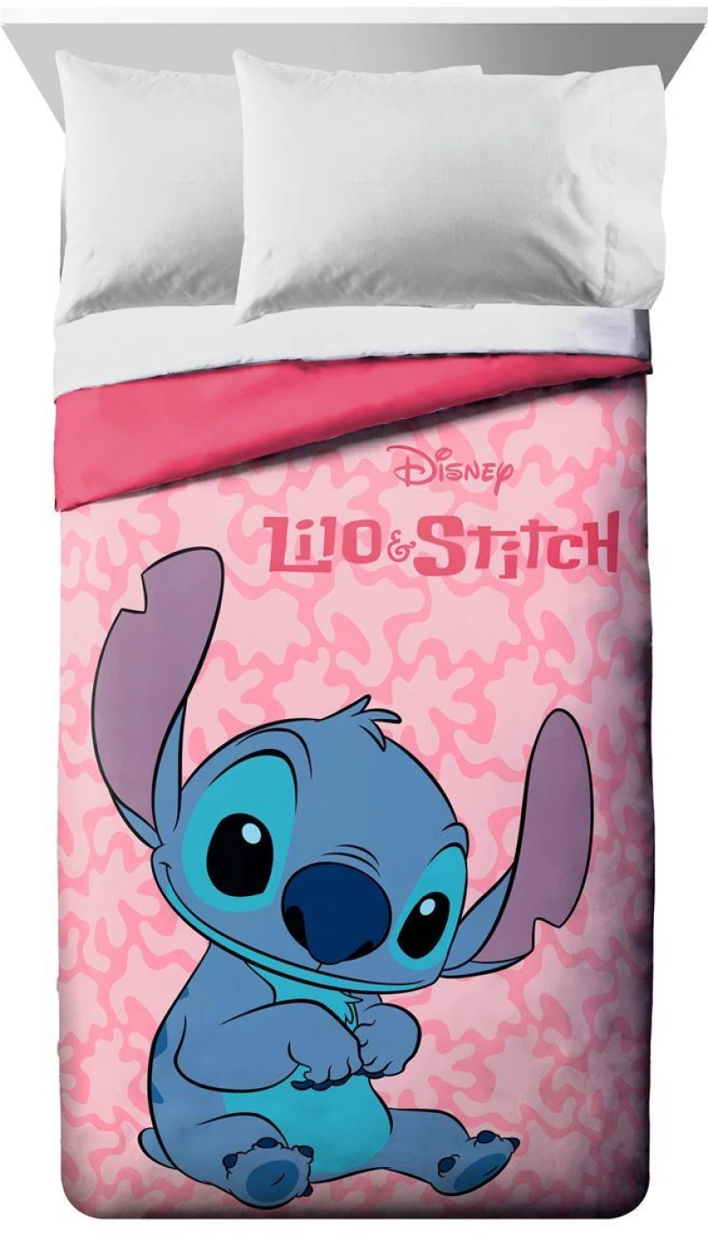 Πάπλωμα Μονό 160x240 Lilo & Stitch 42 Pink microfiber Disney Dimcol