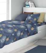 Παπλωματοθήκη Μονή 160x240 Milky Way 185 Blue Dimcol